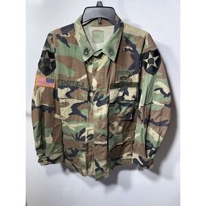 US Army BDU Woodland Camo E6-Staff Sergeant EIB, Airborne, & Infantry Patches